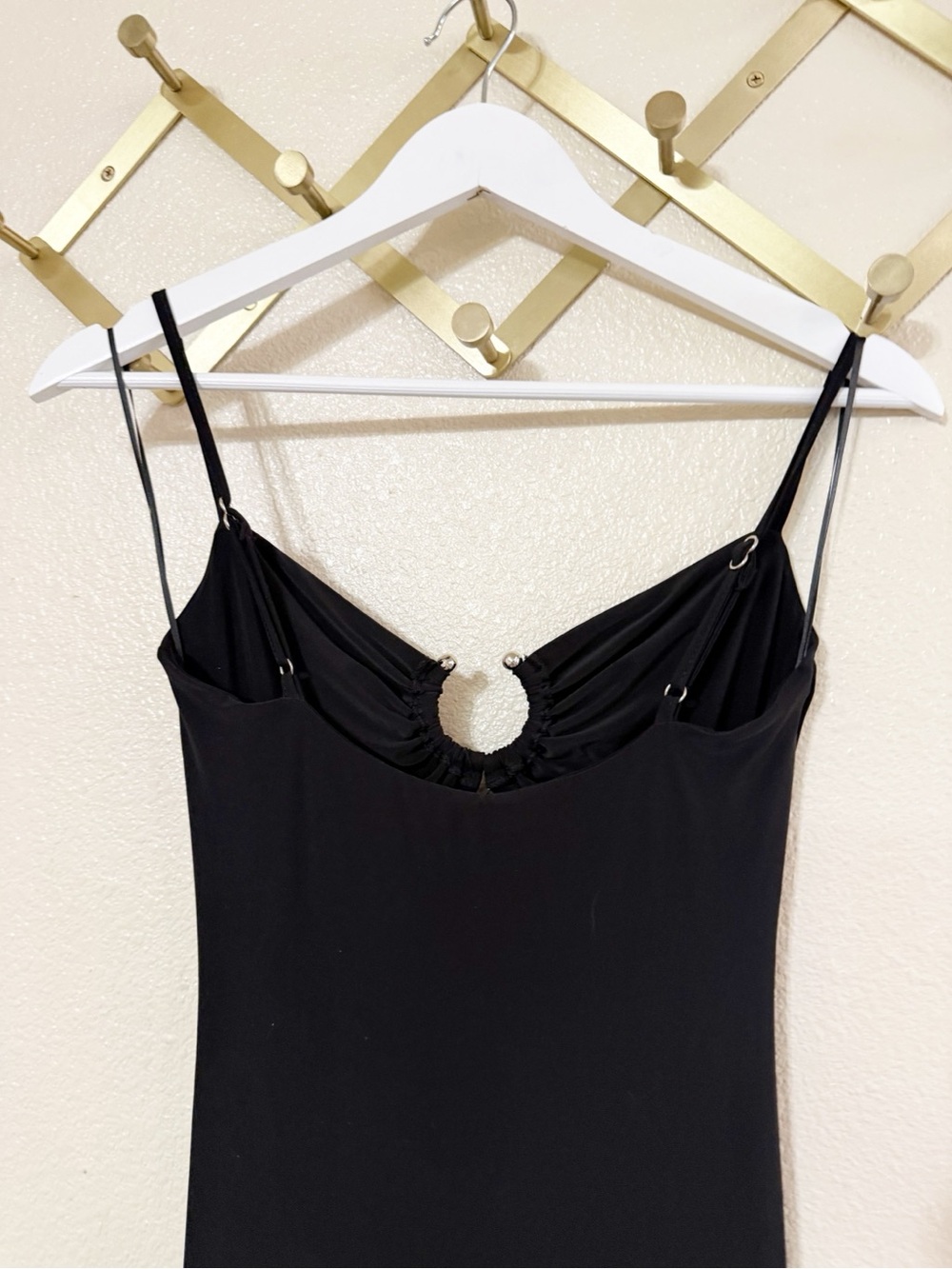 Naked Wardrobe Cutout Metal Ring Bodycon Fitted Dress in Black NEW Size Large - Picture 10 of 10